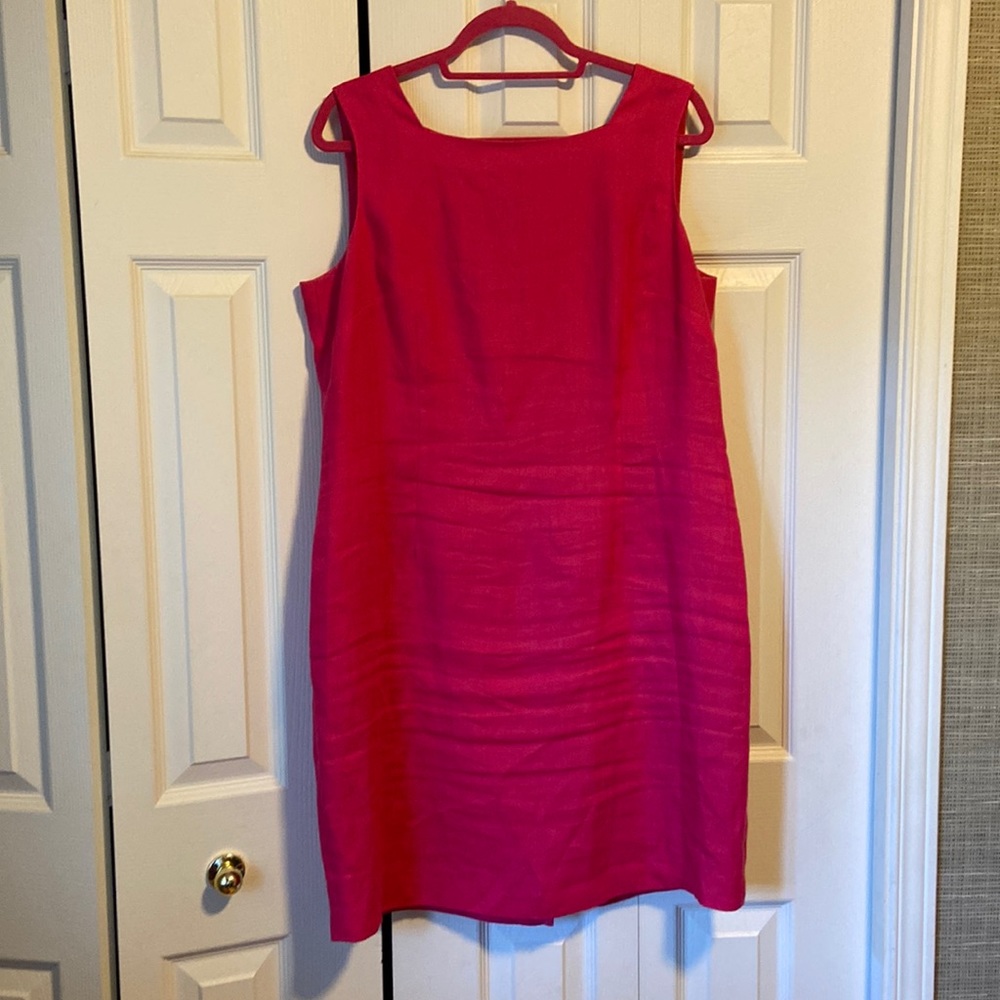 Talbots Barbie pink linen dress